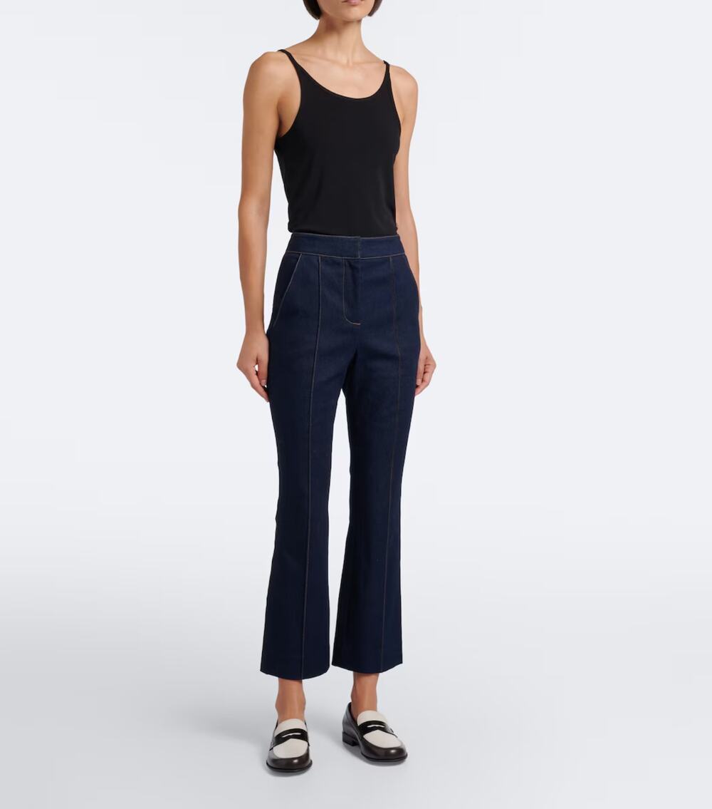 Veronica Beard Kimra Denim Kick-Flare Pant